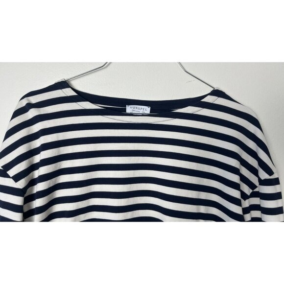 SUNSPEL CROPPED SLOUCH STRIPED BLOUSE - Picture 2 of 7